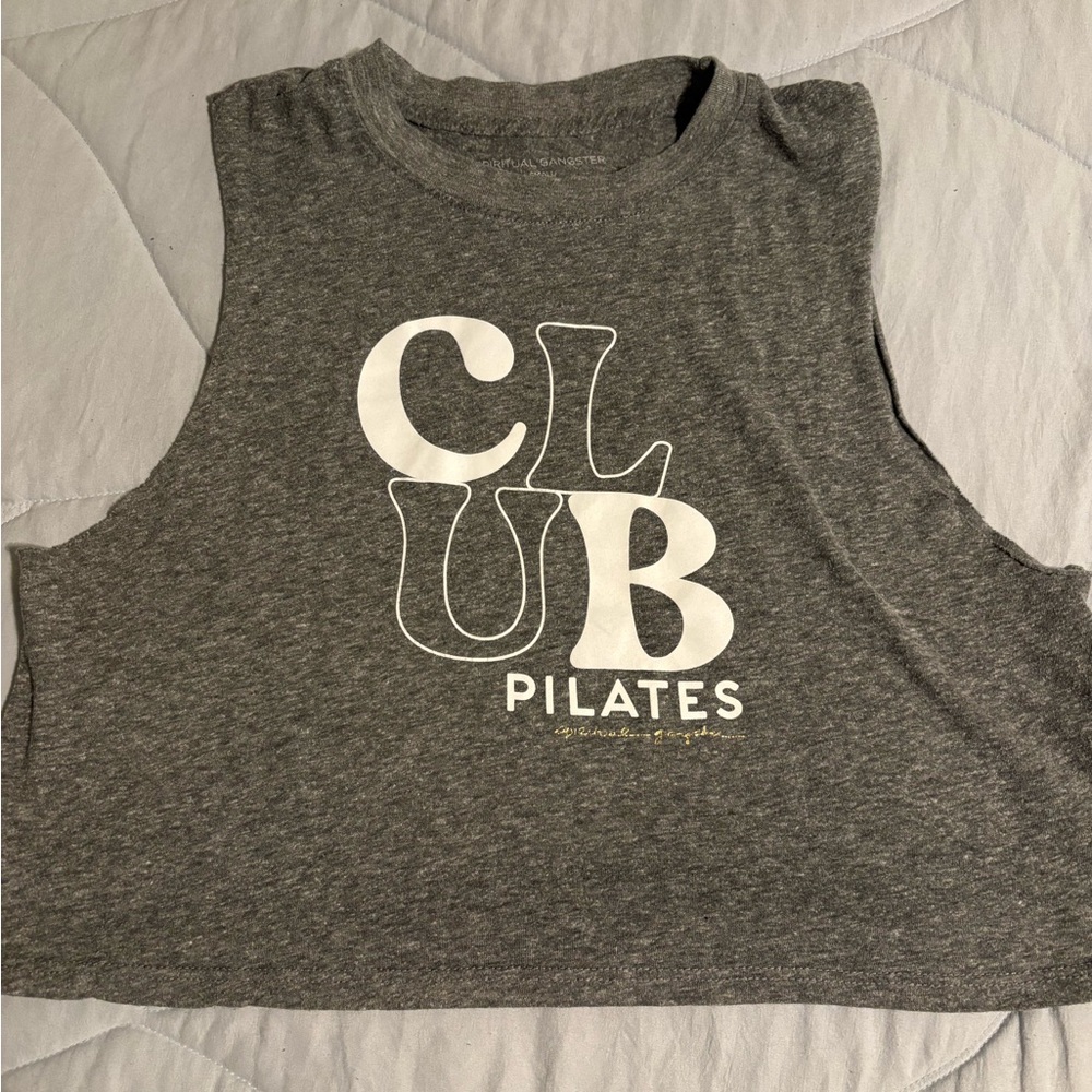 Gray Club Pilates Crop Top